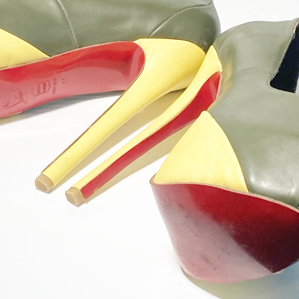Peep toe stilettos